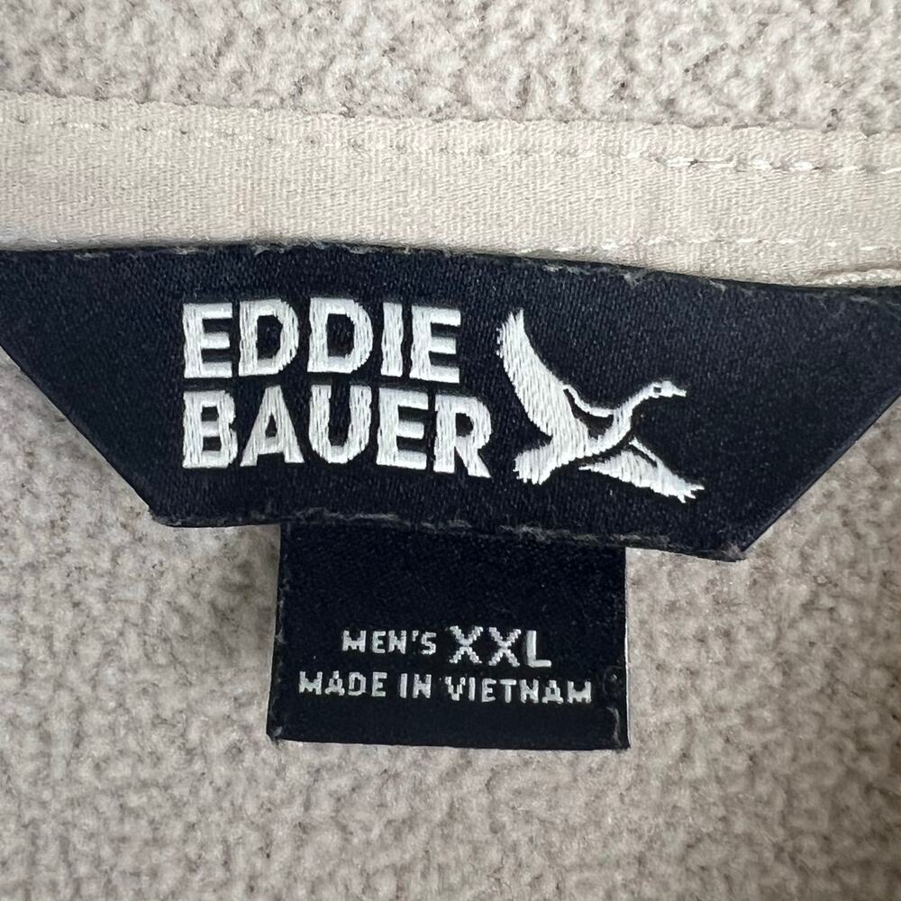 Eddie Bauer quarter snap Pullover Sweater men’s XXL mock collar tan\cream color - Picture 4 of 7